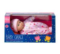 Dolls World from John Adams | Baby Grace Doll | Pale/White Skin 25cm Soft Bodied Doll with Removable Outfit & Hat | Baby Dolls for Girls with Accessories | Cuddly Toys for Girls Ages 10 Months+