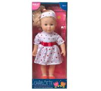 Dolls World from John Adams | Charlotte 36cm Soft Bodied Doll with Golden Hair & Sleeping Eyes | Includes Outfit, Shoes, Hair Brush & Scrunchies | Dolls with Accessories for Toddlers 18 Months+