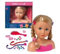 DOLLSWORLD from Peterkin | Ashley Styling Head Playset | Dolls & Accessories | Ages 3+