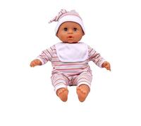 DOLLSWORLD from Peterkin | Baby Babble Doll | 38cm (15") deluxe soft bodied doll with 16 real baby sounds! With sleeping eyes, deluxe outfit and dummy | Dolls & Accessories | Ages 18m+