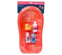 Dolls World from Peterkin | Bath Set | Includes bath, 3 roleplay bottles (shampoo, baby lotion, baby oil) and duck toy | Dolls & Accessories | Ages 18m+