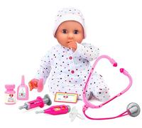 DOLLSWORLD from Peterkin | Dolly Doctor Doll | 46cm (18") soft bodied doll with vinyl limbs, sleeping eyes, deluxe outfit, medical role play accessories and dummy | Dolls & Accessories | Ages 3+