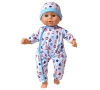 DOLLSWORLD from Peterkin | Little Treasure Doll 78322 | 38cm (15") baby doll with bean filled bum, sleeping eyes, deluxe romper, hat, bottle and dummy | Dolls & Accessories | Ages 18m+