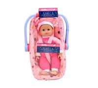 Dolls World from John Adams | Isabella Doll & Rocking Car Seat with Carry Handle Set | 30 cm Soft Bodied Baby Doll with Sleeping Eyes | Baby Dolls for Girls | Cuddly Toys for Girls Ages 18 Months+