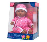 Dolls World Little Treasure - 38cm Soft Bean Bodied Black Doll - For ages 18 months+