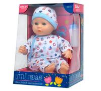 Dolls World Little Treasure - 38cm Soft Bean Bodied White Boy Doll - For ages 18 months+