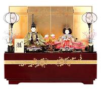 Dollshop Honpo h313-mocp-91304946nr Hina Doll, Compact Storage Ornament, Prince Decoration, Gold Foil Cherry Blossom Picture