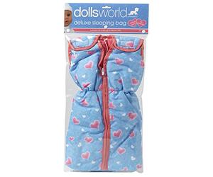 DOLLSWORLD CLASSIC from Peterkin | Deluxe Doll's Sleeping Bag | Deluxe padded dolls sleeping bag with zip, for dolls up to 46cm (18") | Dolls & Accessories | Ages 3+
