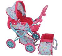 DOLLSWORLD from Peterkin | Deluxe Doll's Pram | Folding pram with removable doll carrier, suitable for dolls up to 46cm (18") | Dolls & Accessories | Ages 3+