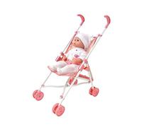 DOLLSWORLD from Peterkin | Deluxe four wheel folding stroller, suitable for dolls up to 56cm (22"). Stroller measures 52 x 27 x 55cm | Dolls & Accessories | Ages 3+