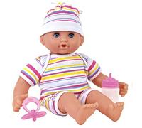 DOLLSWORLD from Peterkin | Little Sweetie Doll | 30cm deluxe soft bodied doll with 16 real baby sounds! Includes removable outfit, dummy and bottle | Dolls & Accessories | Ages 12m+