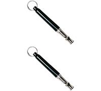 Dolltobe 2 Pcs Dog Whistle to Stop Barking, Adjustable Ultrasonic Frequency Silent Dog Training Whistle, Metal Acoustic Device for Remote Recall Obedience, Portable Pet Trainer Tool for All Breeds