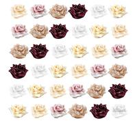 Dolltobe 200 Pcs Resin Flower Accents For Crafts, Flatback Charms In Six Color Variations, 0.24-0.31 In / 0.6-0.8 Cm Size, Excellent For Nail Designs, Diy Creations, Jewelry
