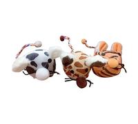 Dolltobe 3PCS Cat Mouse Toy, Interactive Creative Catnip Cat Bite Toy for Kitten, Funny Mouse Design to Draw Attention, Plush Cotton Material, Fun for Playing and Chewing at Home