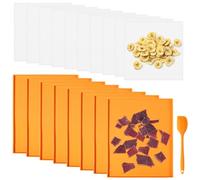 Dolltobe Dehydrator Accessories, Nonstick, Scraper Included, Eighteen Pcs Silicone Dehydrator Sheets, Ten Pcs Mesh Sheets & Eight Pcs Dehydrator Mats With Edges, Reusable Fruit Dryer Liners
