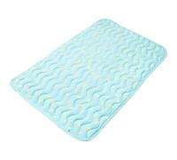Dolltobe Dog Cooling Mat, 27.6 x 21.7 in Ice Silk Pets Cool Mat with Breathable Fabric, Portable Pet Cooling Pad for Small Medium Dogs up to 33 lbs, Blue Banana Prints Crate Pad for Indoor Travel