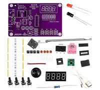 dolltobe Fm Radio Kit With 51 Microcontroller, Usb Powered,Soldering Practice Set, Led Display, Telescopic Antenna, Electronic Experiment Tool