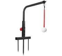 Dolltobe Golf Swing Trainer with Height Adjustment, Practice Iron Frame, Tripod Swing Training Aid, Golf Accessories for Young Athletes and Youth, Outdoor Use, Red