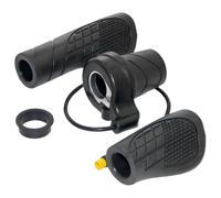 Dolltobe Half Twist E-Bike Throttle, 20X Speed Control Handle, Anti-Slip Rubber Grip, Plastic Shell, 2.4 X 1.6 In With M8 Waterproof Connector