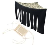 Dolltobe Hamster Tassel Hammock Triangle, Hanging Hamster Bed with Straw Hamster Swing Bed, for Hamster, Rat, Mouse and Other Small Pets, Cage Hanging Sleeping Spot