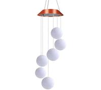 Dolltobe Led Garden Hanging Lights, Solar Wind Chimes For Outside, Decorative Colorful Glow, Ip65 Waterproof Outdoor Chandelier, Garden Enhancement, Festive Ambiance