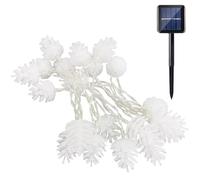 Dolltobe Led Pine Cone String Lights Powered By Solar, Ip44 Rated, Christmas New Year Party Lights, Solar Panel Included, Patio Outdoor Decoration, Ce Fcc Certified
