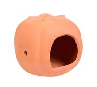 Dolltobe Persimmon Fish Hideout Spawning Cave, Terracotta Aquarium Ornament for Betta Fish Tank Accessories, Ceramic Fish Tank Decorations, 3.5 x 3.35 in / 9 x 8.5 cm, Shelter for Shrimp Cichlid Fry