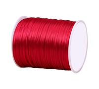 Dolltobe Polyester Cord, 0.1 In Maroon, 328.1 Ft / 100 M, Diy Craft Rope, All-Purpose Utility Cord For Necklace, Red Rope Bracelet, Chinese Knot