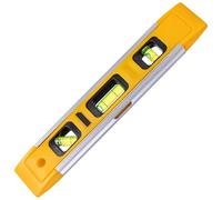 Dolltobe Rust-Resistant 9.1 In Torpedo Level, Aluminum Alloy, Strong Attachment Force, Pocket Size, Handheld, High Accuracy, 3 Vials