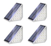 Dolltobe Solar Stair Lights Abs, Multi-Color Warm Light, No Wiring, Outdoor Waterproof, Easy Installation, Four Integrated Led Step Pieces