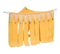 Dolltobe Yellow Triangle Tassel Hideout, Small Pet Cotton Linen Three-Sided Shelter, Stable Structure Noise Isolation Comfortable Resting Area, 11.8 x 15.7 in for Guinea Pigs, Rabbits & Hamsters