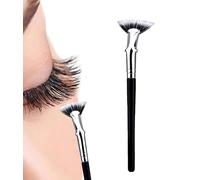 Dolly Mascara Fan Brush, Angled Fan Shaped Eyelash Brush, Fan Mascara Brushes, Portable Folding Cosmetic Brushes Eyelash Bent Applicators, for Natural Lifted Effects and Enhance Lower Lashes (1pcs)