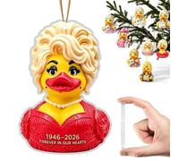 Dolly Memorial Parton Christmas Tree Decor Music Acrylic Hanging Ornament | 1946-2026 Country Music Keepsake, Collectible Holiday Tree Decoration for Fans Birthday Christmas