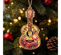Dolly Memorial Parton Christmas Tree Decor Music Acrylic Hanging Ornament | 2D Flat 1946-2026 Country Music Keepsake, Collectible Holiday Tree Decoration for Fans Birthday Christmas