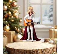 Dolly Memorial Parton Christmas Tree Decor Music Acrylic Hanging Ornament | 2D Flat 1946-2026 Country Music Keepsake, Collectible Holiday Tree Decoration for Fans Birthday Christmas