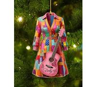 Dolly Memorial Parton Christmas Tree Decor Music Acrylic Hanging Ornament | 2D Flat 1946-2026 Country Music Keepsake, Collectible Holiday Tree Decoration for Fans Birthday Christmas