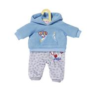 Dolly Moda 871324 Sport Outfit Blue 43 cm - Doll outfit with blue hoodie and grey trousers - Easy for Small Hands - Promotes Empathy & Social Skills - Suitable for Kids Ages 3+