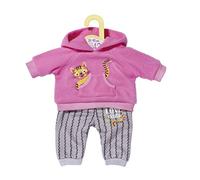 Dolly Moda Jogging Suit Pink for 39-46cm Dolls - With Kitty Appliqué - Easy for Small Hands, Creative Play Promotes Empathy & Social Skills, For Toddlers 3 Years & up - Includes Hoodie & Bottoms