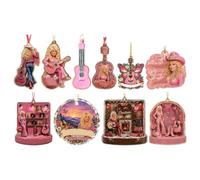 Dolly Ornament 10pcs Christmas Tree Memorial Parton Christmas Ornament | 10PCS 2D Acrylic Collectible Holly Dolly Ornaments Figurines Christmas Tree Hanging Decor, Country Music Theme for Home Decor