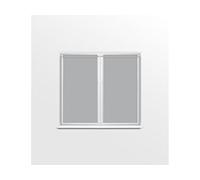 DOLLY pair of brise-bise curtains 70 x 120 cm, grey