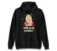 Dolly Parton Christmas Hoodie, Have a Holly Dolly Christmas Sweat Shirt, Xmas Festive Gift Hoodie