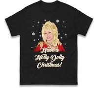 Dolly Parton Christmas T Shirt Have a Holly Dolly Christmas Festive Country Tee
