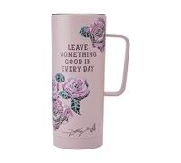 Dolly Parton Mug With Handle, Double Wall Vacuum Insulated Stainless Steel With Splash Resistant Slider Lid, Cold For Up To 24 Hours Or Hot For Up To 8 Hours, 20 Ounce, Pink
