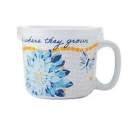 Dolly Parton Soup Mug with Lid -Oversized Ceramic Mug with Mosaic Lyric Design, Airtight Lid for Storage and Travel, Oven and Microwave Safe, Dishwasher Safe, 16 Ounce