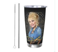 (Dolly Parton Vintage Relaxed Fit_11484) Stainless Steel Tumbler 20oz Insulated Coffee Travel Funny Birthday Christmas Gifts for Women Men Boss Coworker