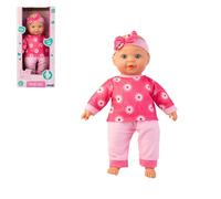 Dolly Tots Daytime Doll | 40cm Talking Childrens Dolly | Soft Bodied Toy | Dolls For Childrens Prams, Pushchairs, Strollers & Nurserys | 5 Interactive Sounds | Ideal First Doll For Toddlers | 18M+