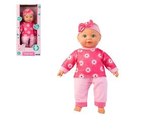 Dolly Tots Daytime Doll | 40cm Talking Childrens Dolly | Soft Bodied Toy | Dolls For Childrens Prams, Pushchairs, Strollers & Nurserys | 5 Interactive Sounds | Ideal First Doll For Toddlers | 18M+