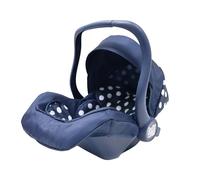 Dolly Tots Dolls Navy Car Seat | Comfort Carry Along Chair | Baby Doll Travel Car Seat With Storage | Integrated Strap Fits Dolls up to 45cm | Prams, Pushchairs and Dolls Accessories | Ages 3+