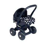 Dolly Tots My First 4-IN-1 Pram | Navy Childrens Dolly Pram | Childrens Baby Doll Pushchair Buggy Stroller, Carry Cot, Baby Seat | Dolls Accessories For Kids Ages 18M+