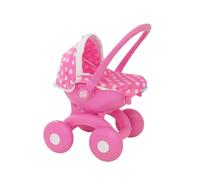 Dolly Tots My First 4-IN-1 Pram | Pink Childrens Dolly Pram | Childrens Baby Doll Pushchair Buggy Stroller, Carry Cot, Baby Seat | Dolls Accessories For Kids Ages 18M+, 54*30*45 cm